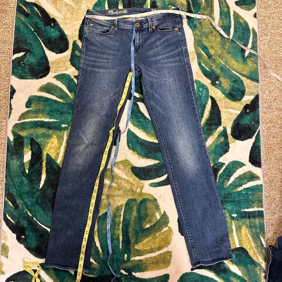 Madewell Sz 6 (28) Rail Straight Low Rise Jeans Stretch Womens Medium Wash - Picture 8 of 15